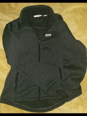Orvis Charcoal Heather  Fleece Zip Up Jacket